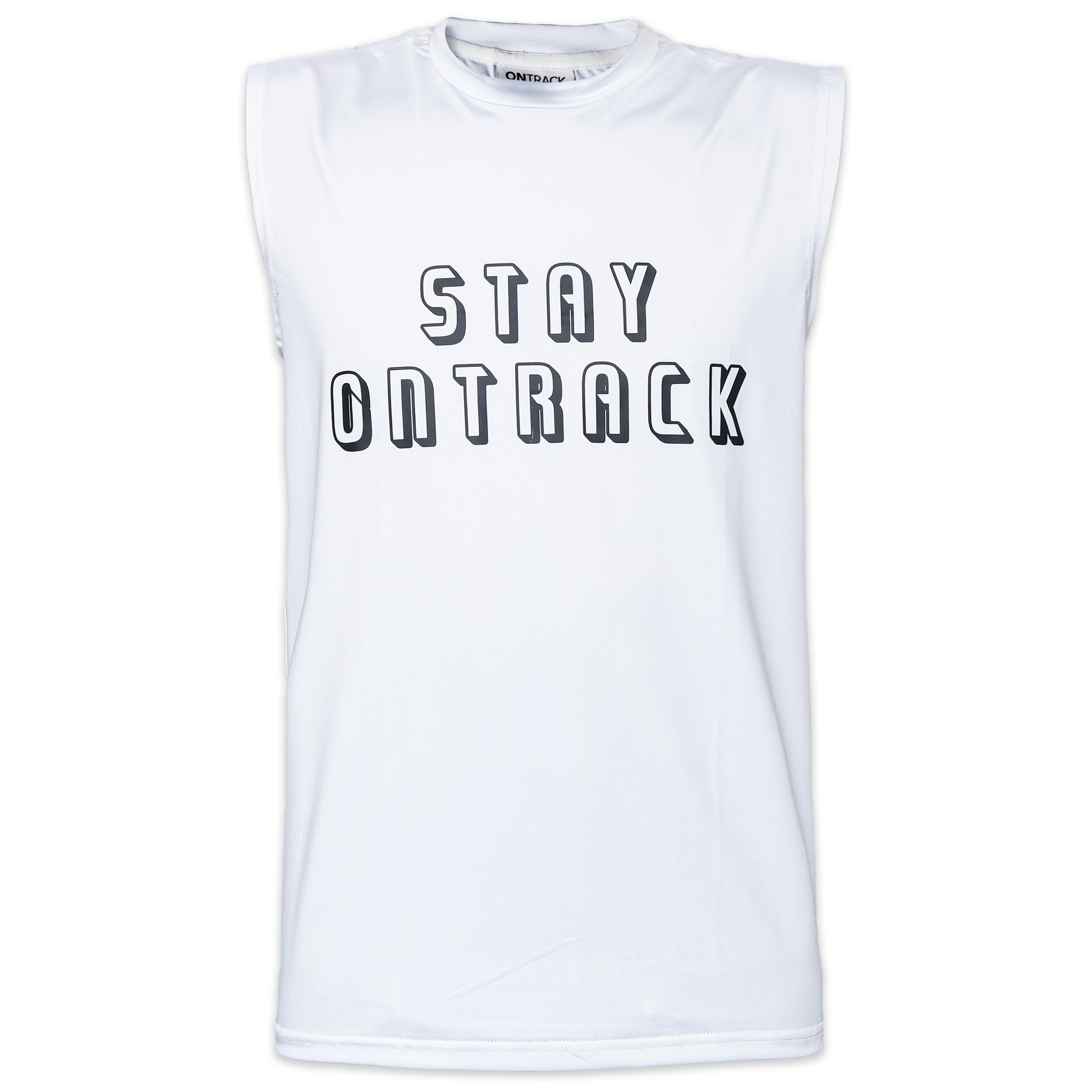 Stay OnTrack Muscle Tank White
