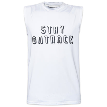 Stay OnTrack Muscle Tank White
