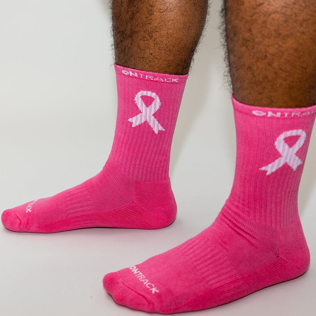 Breast Cancer Elite Crew Socks